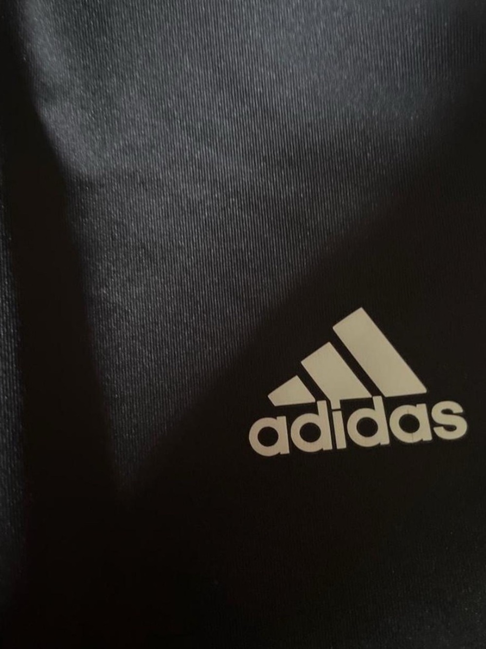 adidas Black Tee with White Logo Print